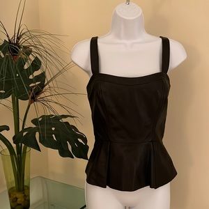Bebe Black Leather Top